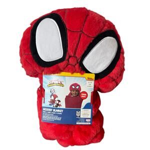 New Spider-Man Hooded Blanket Red 30x50 Plush Gift Birthday Boys Girls Kids